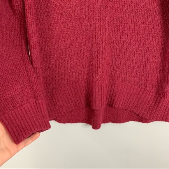 J. Crew High Low Waffle Sweater Supersoft Yarn Merino Wool Alpaca Blend Small S - Picture 4 of 12